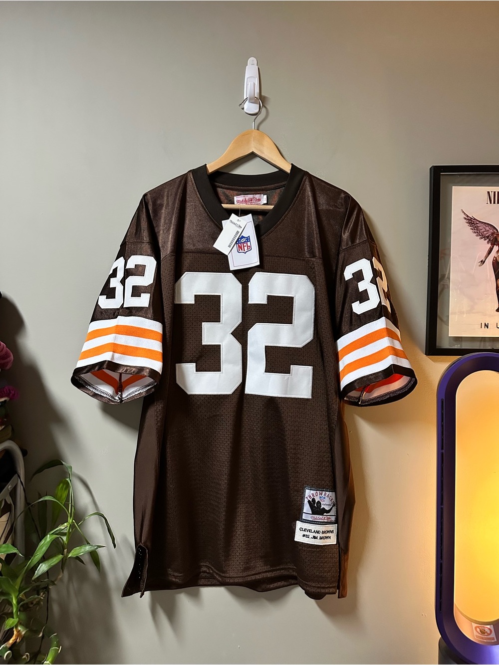 Vintage Mitchell & Ness Cleveland Browns Jim Brown #32 Jersey Size 52